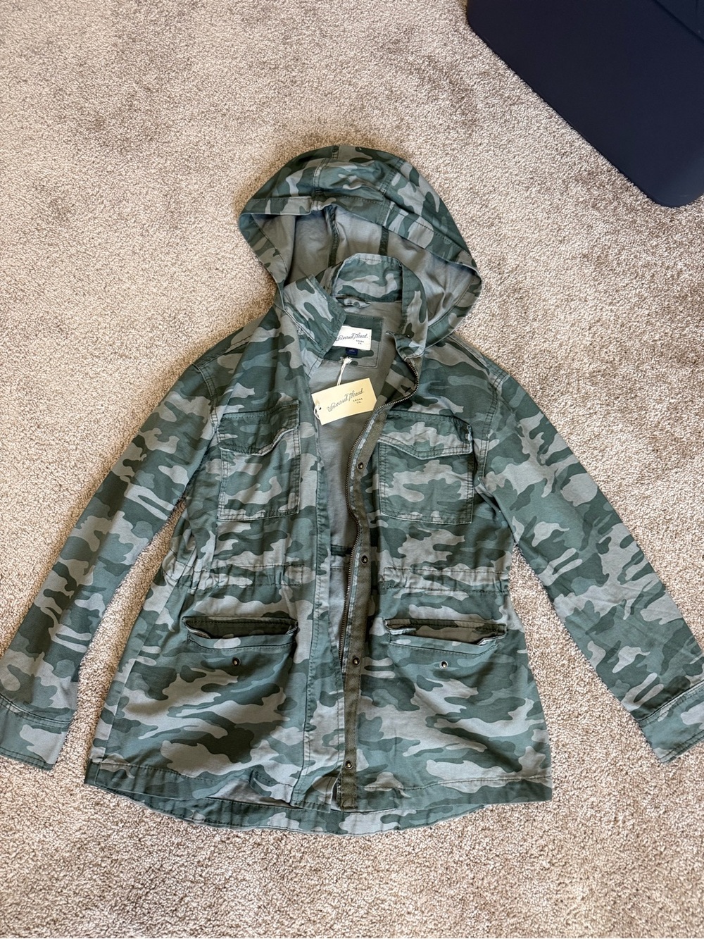 Universal Thread Kids Camo Hooded Jacket - Green